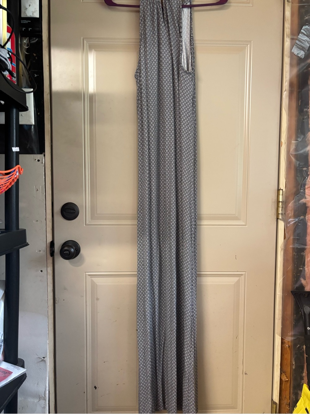 Old Navy Gray Geometric Sleeveless Maxi Dress stretchy b164s